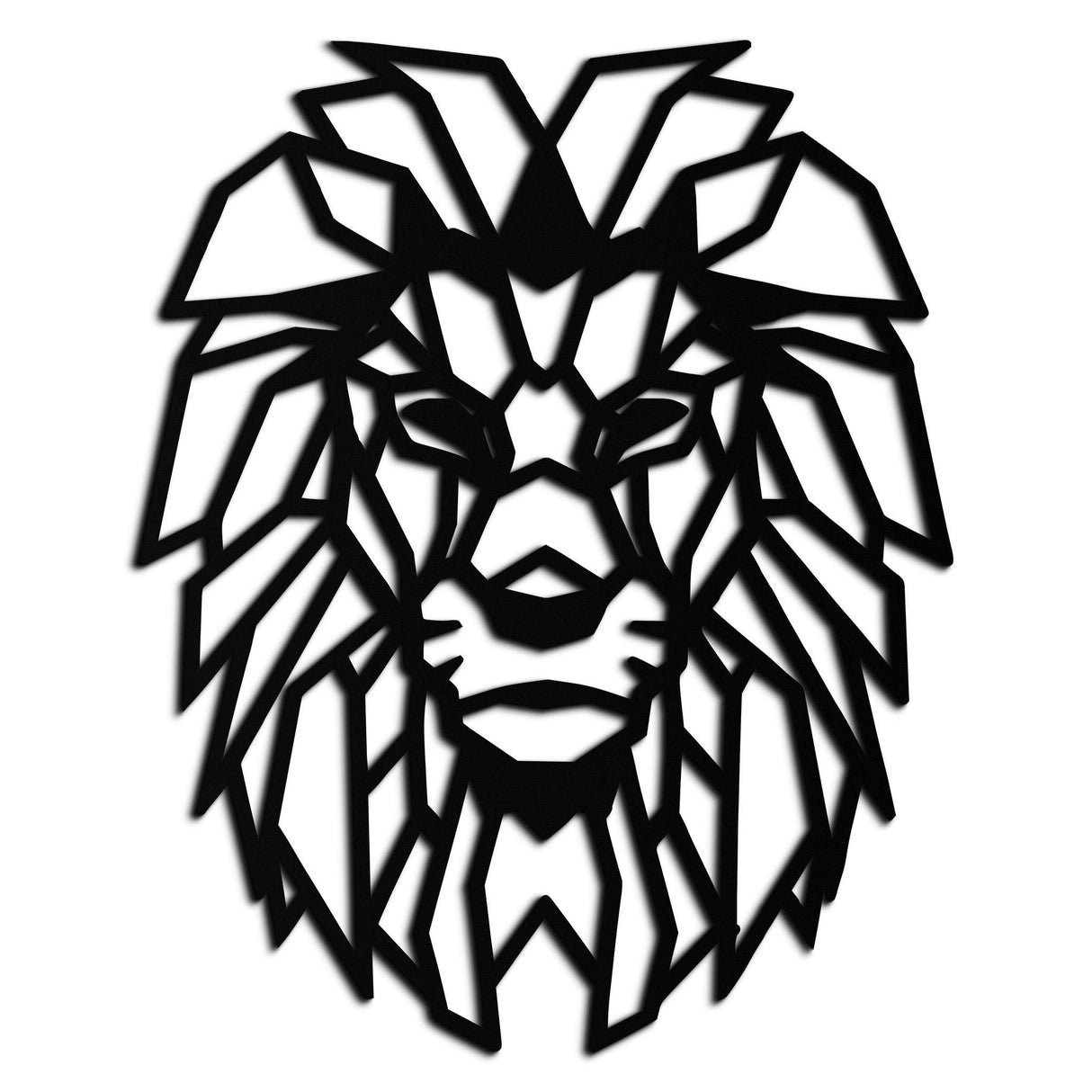 Geometric Lion Metal Wall Art - Steel Wall Decor for Home and Office - KAF008