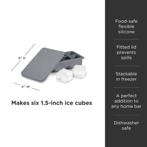 Glacier Highball Ice Cube Tray with Lid