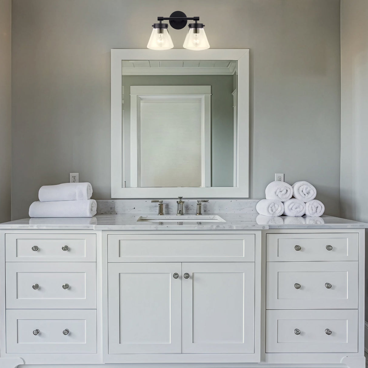 Gleam Modern Farmhouse 2-Light Vanity Light