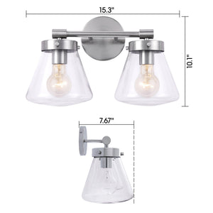 Gleam Modern Farmhouse 2-Light Vanity Light