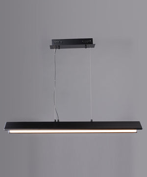 Glider 36"L 1-Light LED Island Light Light Fixture Black and Polished Chrome Finish by ET2