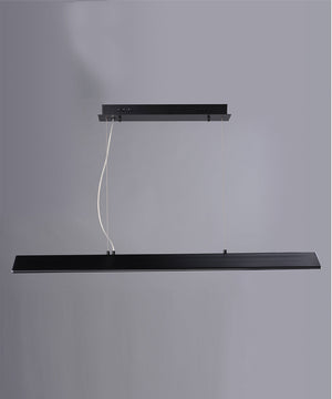 Glider 46"L 1-Light LED Island Light Light Fixture Black and Polished Chrome Finish by ET2