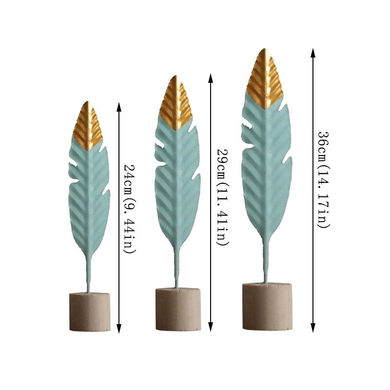 Gold-Dipped Feather Decoration