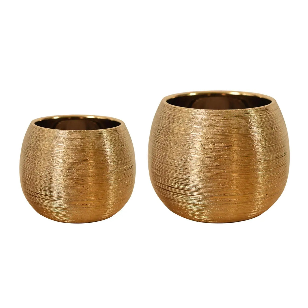 Gold-Plated Flower Pot