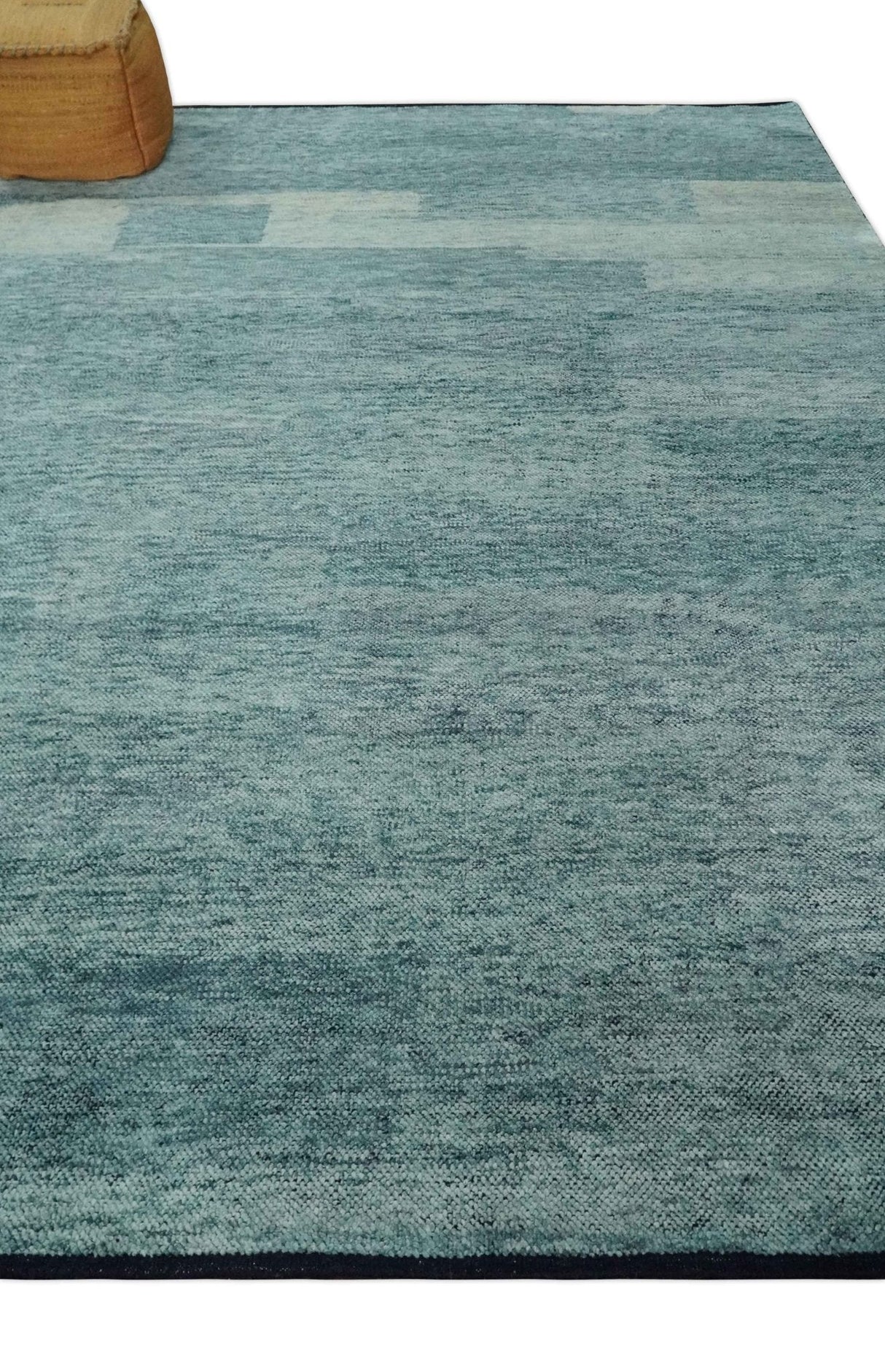 Gray, Beige and Silver contemporary Hand knotted 9x12 wool Area Rug