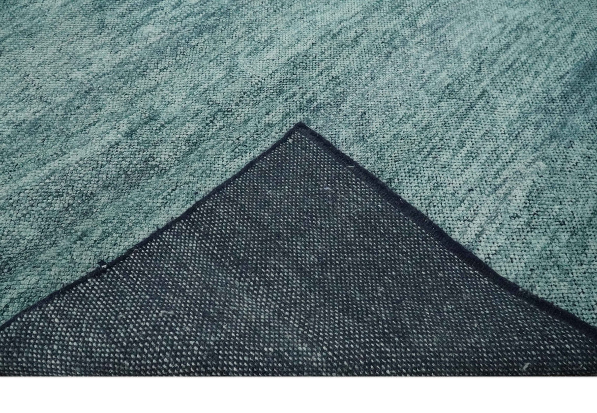 Gray, Beige and Silver contemporary Hand knotted 9x12 wool Area Rug