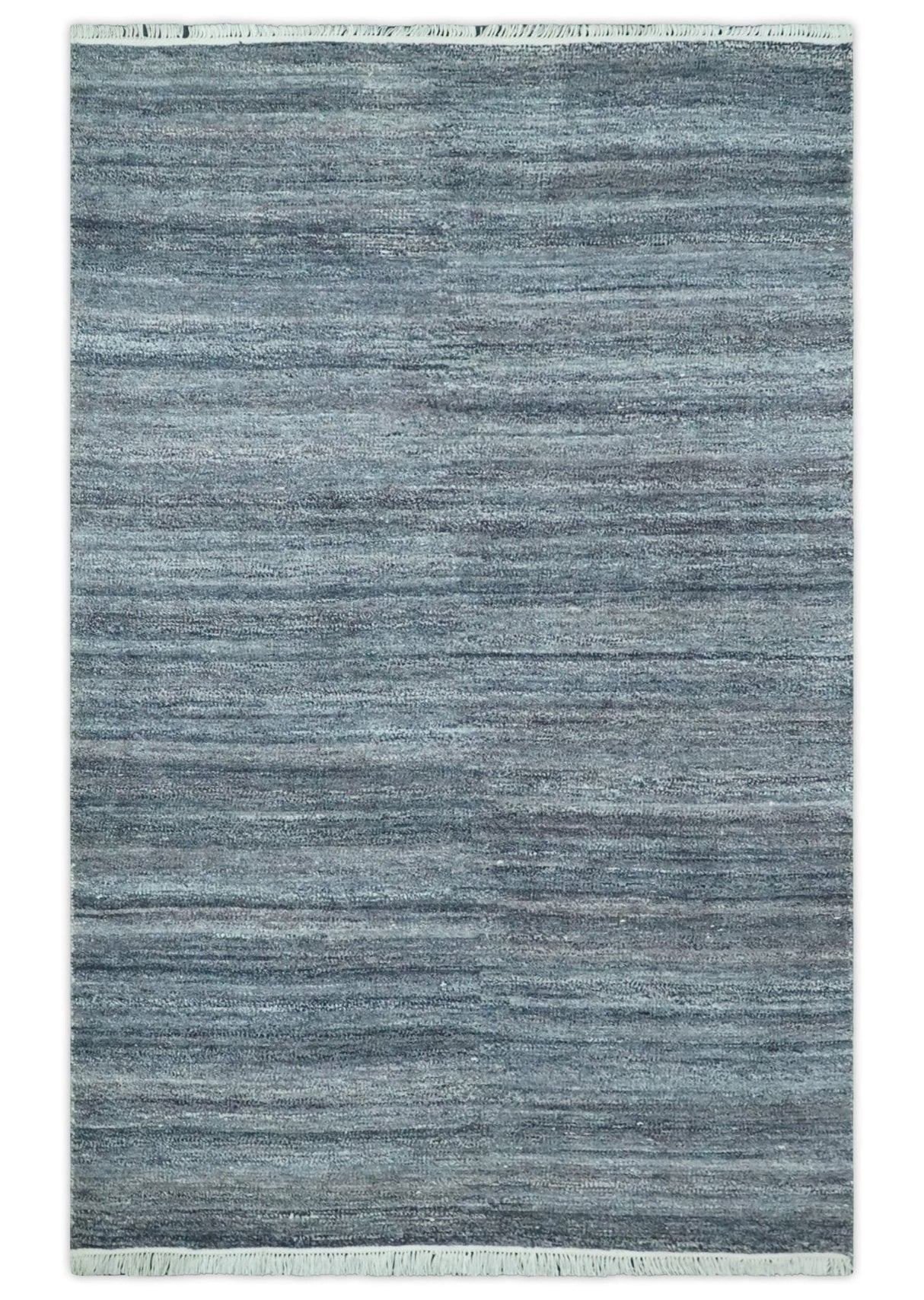 Gray, Charcoal and Silver Modern Abstract Dari 5x8 Pet yarn Area Rug