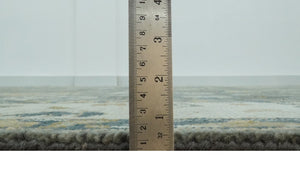 Gray and Ivory Hand Knotted Traditional Oushak 9x12 Wool Area Rug