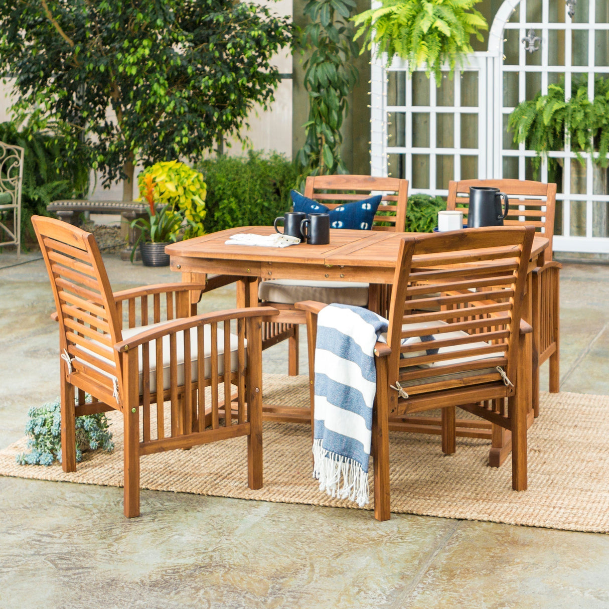 Greeley Outdoor Patio 5-Piece Dining Set