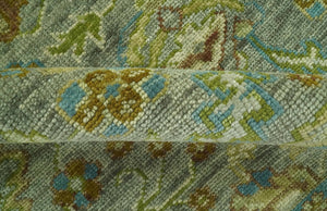 Green 8x10 Hand Knotted Antique Design Traditional Oriental Oushak wool area rug