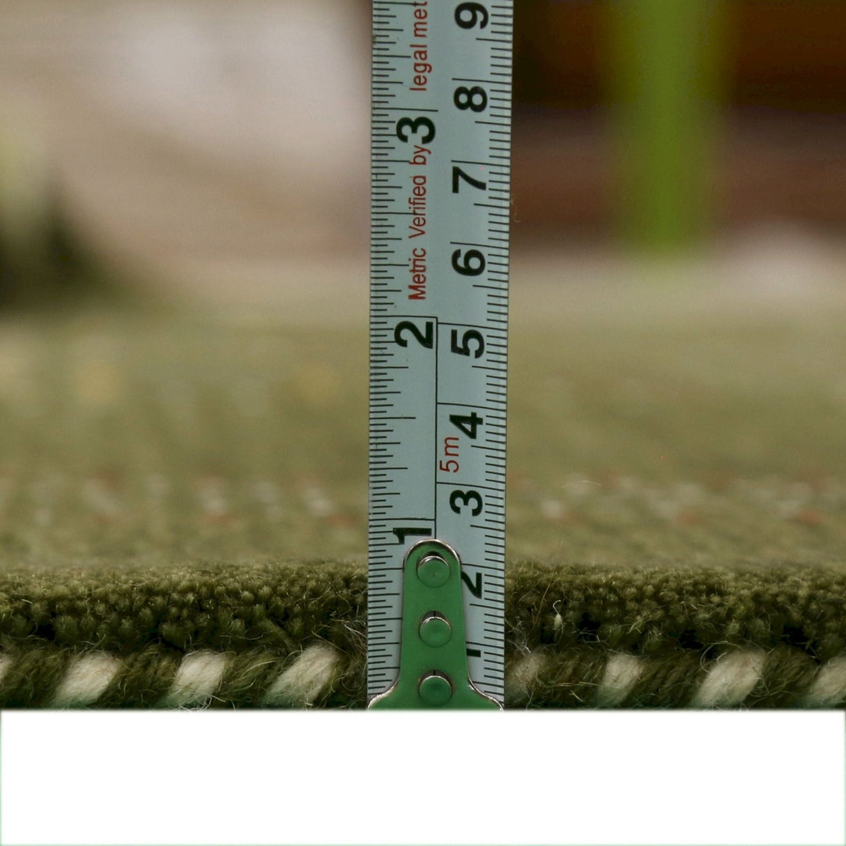 Green Tribal Center Pattern Hand Loomed Wool Area Rug