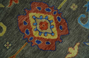 Green and Beige Colorful Wool Hand knotted Traditional Oushak Multi Size wool Area Rug