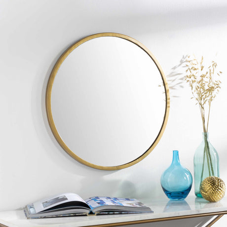 Guinda Round Gold Framed Wall Mirror