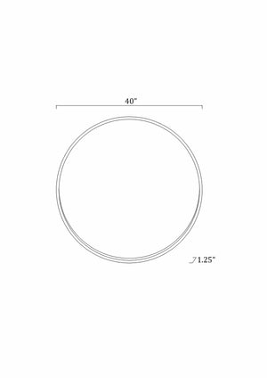Guindarohan Gold Frame Round Mirror