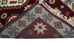Hallway 2x4 Red and Beige Wool Hand Knotted traditional Persian Vintage Antique Southwestern Kazak | TRDCP29624