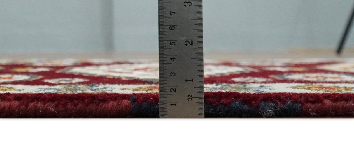 Hallway 2x4 Red and Beige Wool Hand Knotted traditional Persian Vintage Antique Southwestern Kazak | TRDCP29624