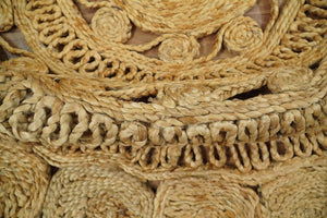 Hand Braided Solid Round Natural Brown Jute Silsal Rug | JR12