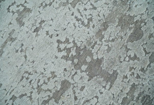 Hand Carved Texture Modern abstract Silver and Gray Hand Knotted 8x10 wool and Art Silk Area Rug