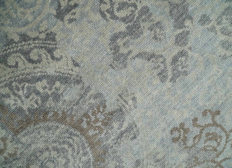 Hand Knotted 2x4 Charcoal, Beige and Olive Traditional Vintage Persian Wool Rug| N2424
