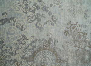 Hand Knotted 2x4 Charcoal, Beige and Olive Traditional Vintage Persian Wool Rug| N2424