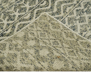 Hand Knotted 4x6 Beige, Camel and Olive Modern Contemporary Southwestern Tribal Trellis Recycled Silk Area Rug | OP59