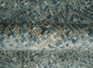 Hand Knotted 5x8 Brown, Teal and Ivory Antique Persian Style Contemporary Bamboo Silk Area Rug | OP100