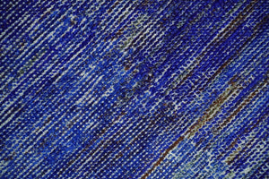Hand Knotted 8x10 Denim Blue Modern Abstract Silk Bohemian Area Rug | TRDSS4