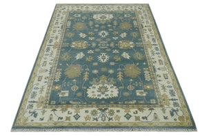 Hand Knotted Gray, Ivory and Beige Traditional Floral Custom Made wool rug