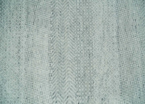 Hand Knotted Modern Geometric Trellis Scandinavian Silver and Gray Wool Area Rug 8x10 | TRDCP930810