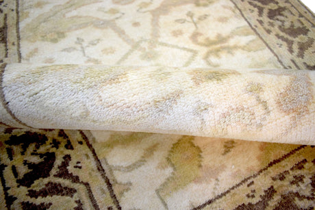 Hand Knotted Oriental Oushak Wool Runner Rug