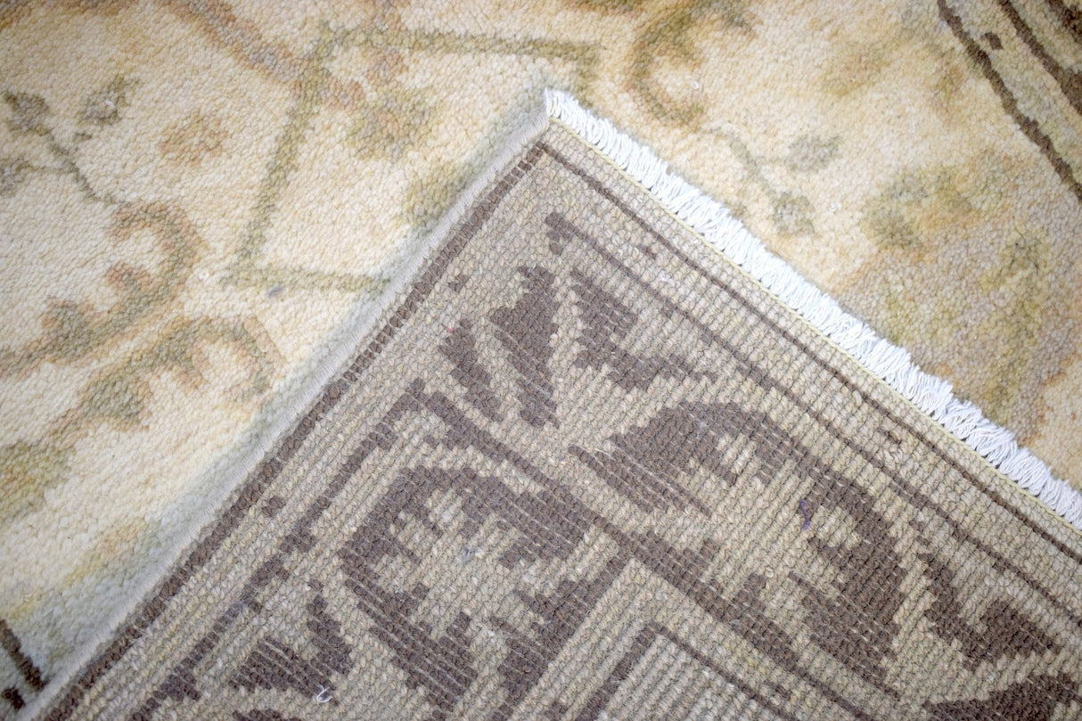 Hand Knotted Oriental Oushak Wool Runner Rug