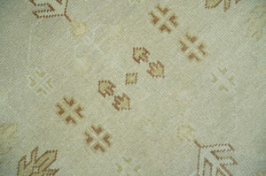 Hand Knotted Oushak 8x10 Beige and Brown Traditional Persian Wool Area Rug | AC32810