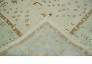 Hand Knotted Oushak 8x10 Beige and Brown Traditional Persian Wool Area Rug | AC32810