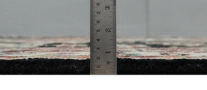 Hand Knotted Rust, Ivory and Black Traditional Heriz Wool Area Rug