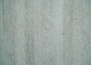 Hand Knotted Silver, Ivory and Gray 8x10 Modern Geometric Trellis Scandinavian Wool Area Rug | TRDCP945810