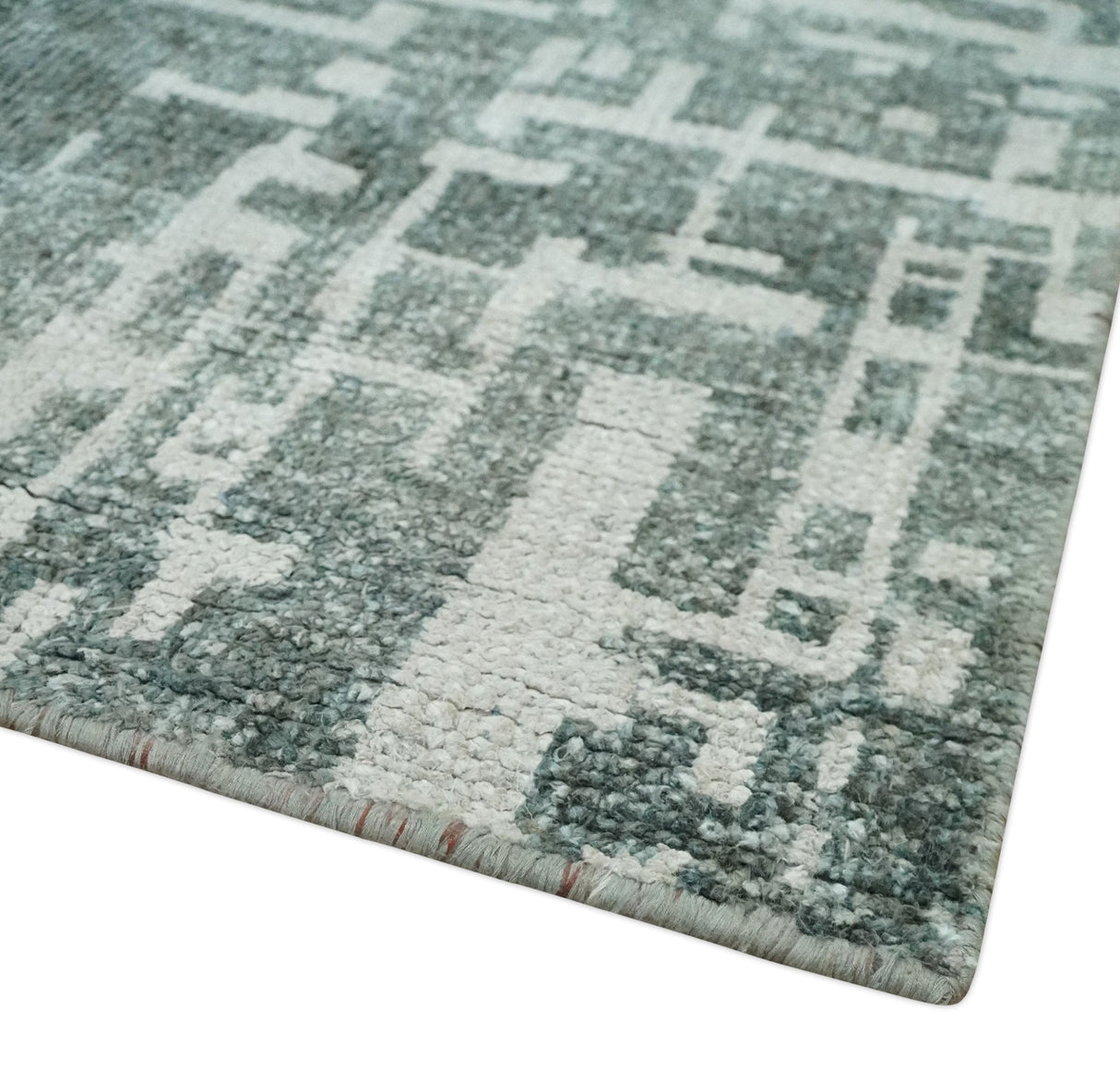 Hand Knotted Silver and Gray 5x8 Modern Abstract Contemporary Recycled Silk Area Rug