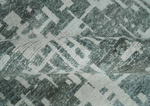 Hand Knotted Silver and Gray 5x8 Modern Abstract Contemporary Recycled Silk Area Rug