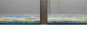 Hand Knotted Teal Blue and Ivory Traditional Vintage Style Multi size Wool Area Rug