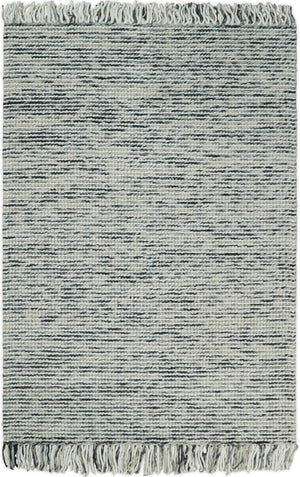 Hand Made Beige and Blue Woolen Chunky and Soft Area Rug