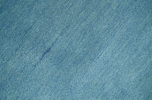 Hand Tufted Solid Plane Light Blue Woolen 8x10 wool Area Rug