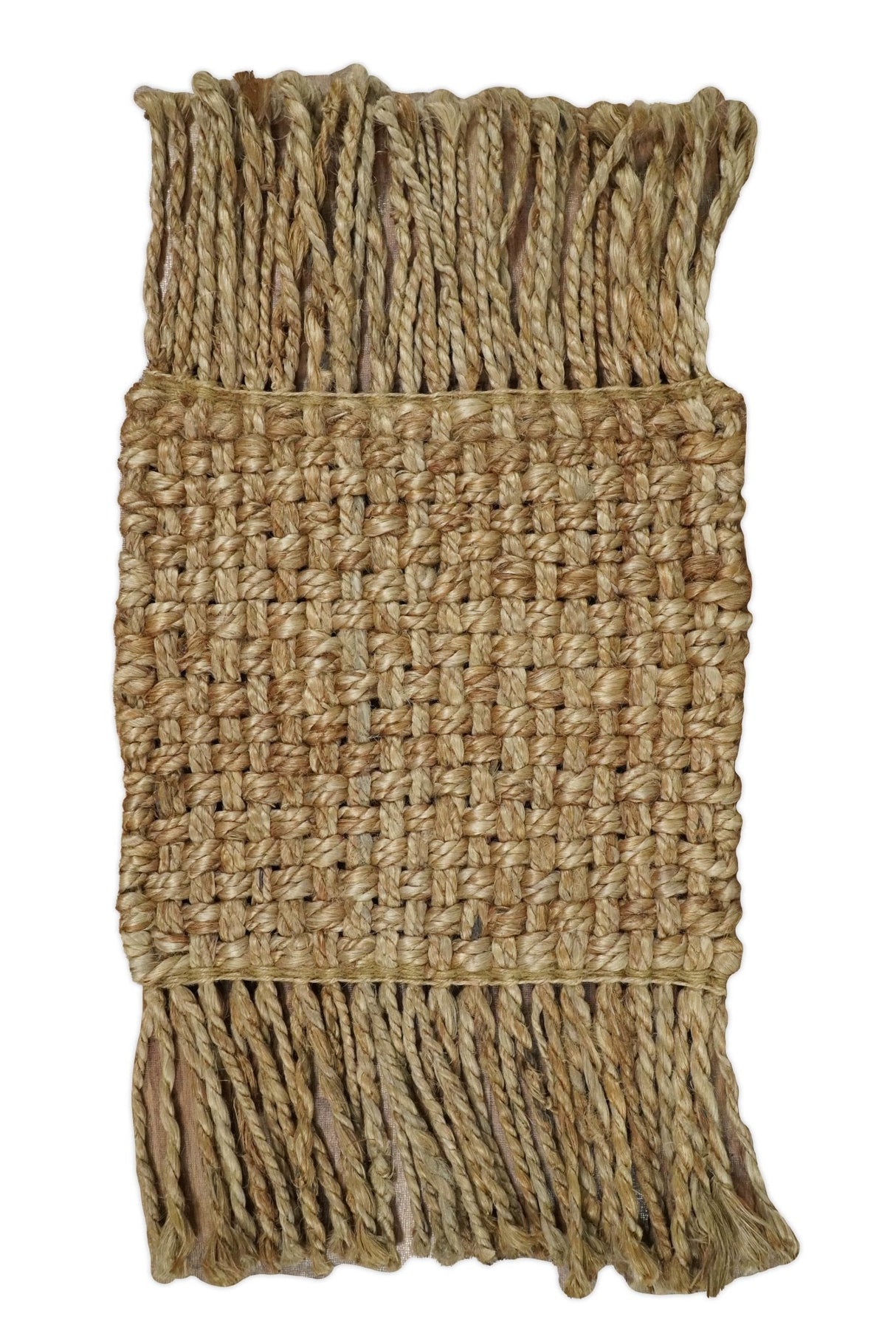Hand Woven 100% Natural Fiber Brown Natural Jute Rug | JR007