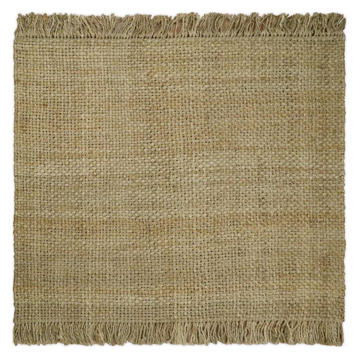 Hand Woven 100% Natural Fiber Brown Natural Jute Rug | JR007