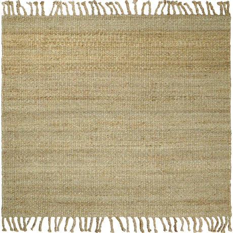 Hand Woven 100% Natural Fiber Brown Natural Jute Rug | JR008