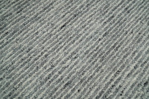 Hand Woven 8x10 Shaded Gray and Silver Rug Made with Fine Wool | TRDCP77810
