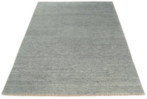 Hand Woven 8x10 Shaded Gray and Silver Rug Made with Fine Wool | TRDCP77810