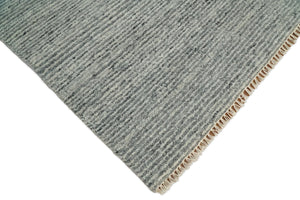 Hand Woven 8x10 Shaded Gray and Silver Rug Made with Fine Wool | TRDCP77810
