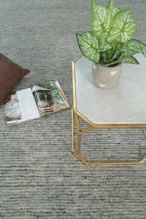 Hand Woven 8x10 Shaded Gray and Silver Rug Made with Fine Wool | TRDCP77810