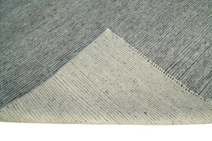 Hand Woven 8x10 Shaded Gray and Silver Rug Made with Fine Wool | TRDCP77810