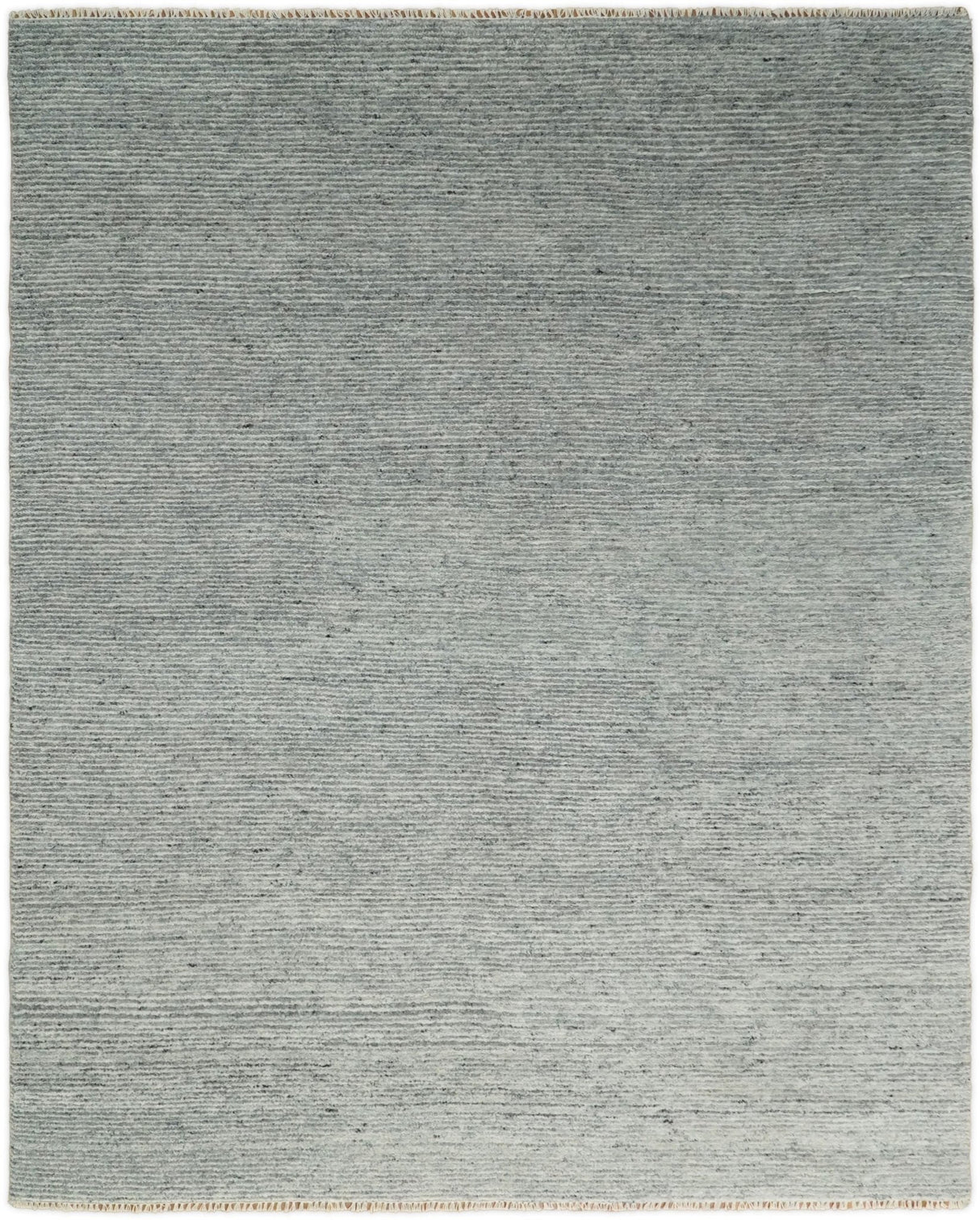 Hand Woven 8x10 Shaded Gray and Silver Rug Made with Fine Wool | TRDCP77810