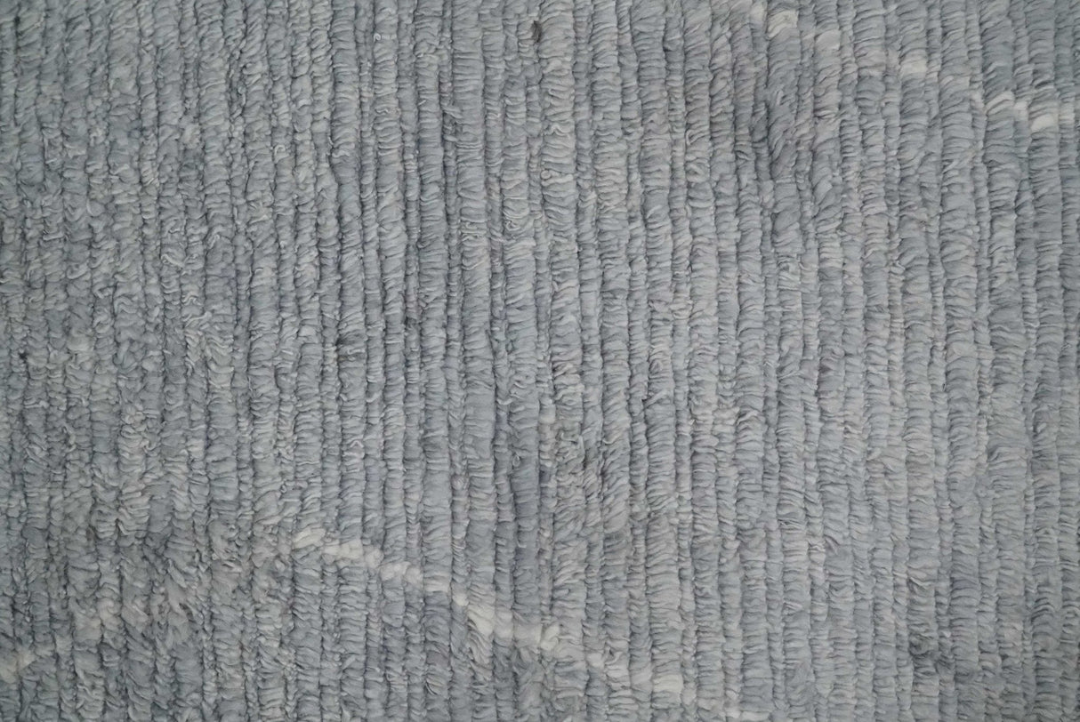 Hand Woven Blue and White 2x3 Trellis Moroccan Rug Made with Fine Wool | TRDCP79523
